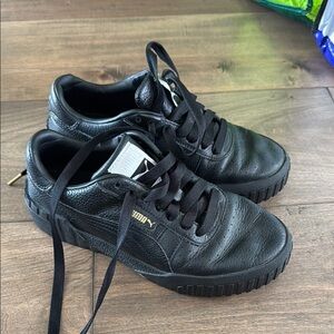 Puma Black Sneakers with Durable Sole and Classic Design